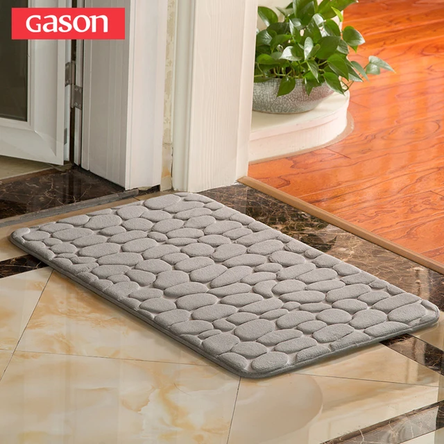 GASON Water Absorption Rug Bathroom Mat Shaggy Memory Foam Bath Mat Set kitchen Door Floor Mat Carpet For Toilet Non Slip