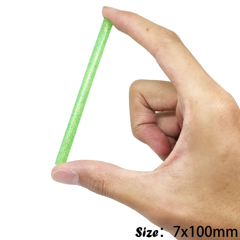 7 мм блеск зеленый блеск Твердые палочки термоклея для электрический клеевой пистолет Ремесло чехол для телефона DIY ремонт аксессуары для картины