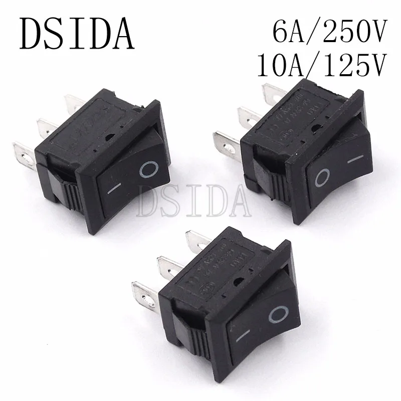 10 шт. KCD1 6A/250V 10A/125V Тип Корабля переключатель 15*21 мм SPST вкл/выкл 3Pin лодка клавишный