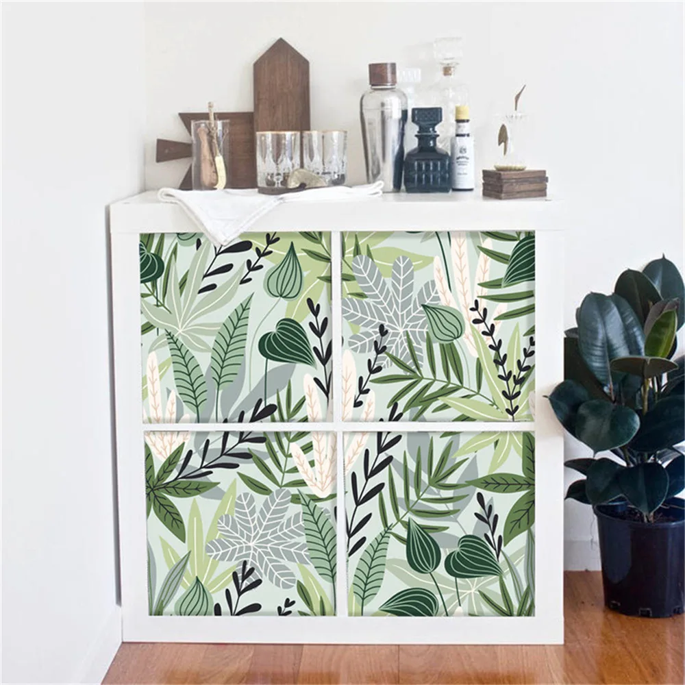66 سنتيمتر x 66 سنتيمتر جديد الأخضر النباتات ملصقات جدار لديكور المنزل غرفة المعيشة خزانة رف للماء الشارات صديقة للبيئة خلفيات