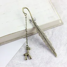 Классический китайский стиль подарок на день рождения творческой металла металлическая закладка-перо подарки для учителей Закладка с кисточкой