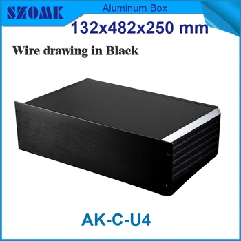 

1 piece 3 U chassis rack mount chassis aluminum project box aluminum enclosure 132(H)x482(W)x250(L) mm