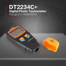 DT2234C+ портативный ЖК Цифровой Мини Бесконтактный лазерный Фото Тахометр об/мин измеритель скорости 2,5~ 99999 ОБ/мин
