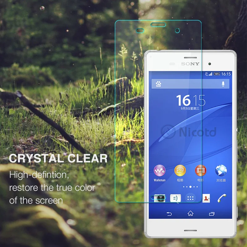 Nicotd Tempered Glass For Sony Xperia Z3 Screen Protector 9H 2.5D Phone On Protective Glass For Xperia Z3 D6633 D6643 glass Film (1)