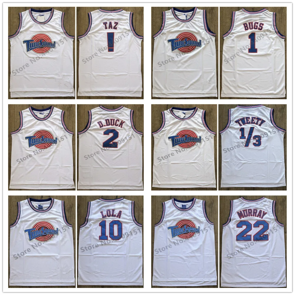 Space Jam Tune Squad TAZ MURRAY D.DUCK BUGS LOLA Basketball Jersey Bugs Bunny 