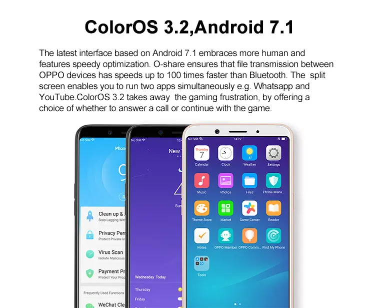 OPPO A83 4GB RAM 32GB ROM Helio P23 MTK6763T 2.5GHz Octa Core 5.7 Inch Full Screen Android 7.1 4G LTE Smartphone
