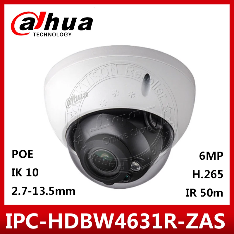 Dahua IPC-HDBW4631R-ZAS HD 6MP IK10 IP67 ИК 50 м встроенный микрофон 2 7-13 5 мм моторизованный Объектив