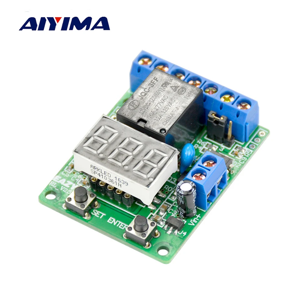 

AIYIMA Digital Display Voltage Control Relay Timer Switch Overvoltage/Under Voltage Protection Battery Charge Discharge Timing