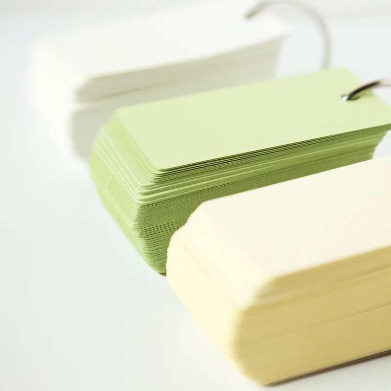 

Style Empty Page Kraft Cover Candy Color Paper Memo Pad 100 Pages Loose Leaf NotePad Portable Word Study Cards