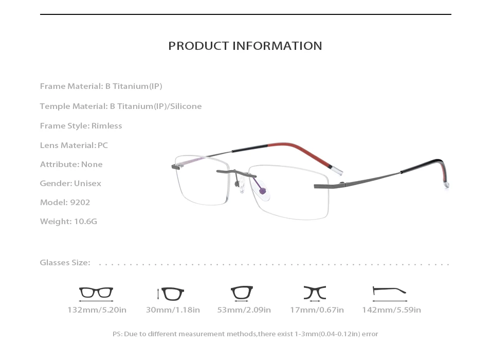 B титановые очки без оправы, оправа для мужчин и женщин, Ультралегкая оправа для очков по рецепту,, близорукость, оптические, без оправы, корейские очки
