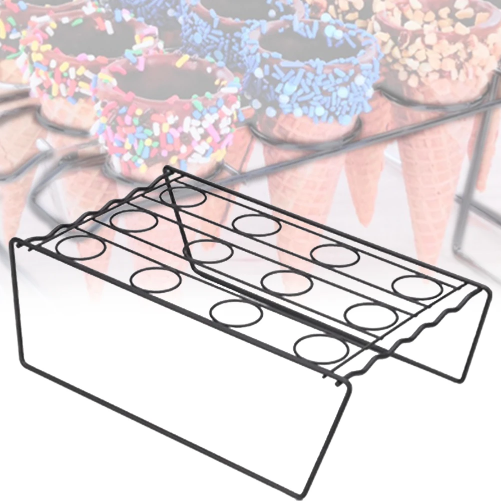 

12 Holes Afternoon Tea Sushi Hand Roll Party Crisp Tube Display Eco-friendly Ice Cream Stand Cupcake Cake Cone Holder Home