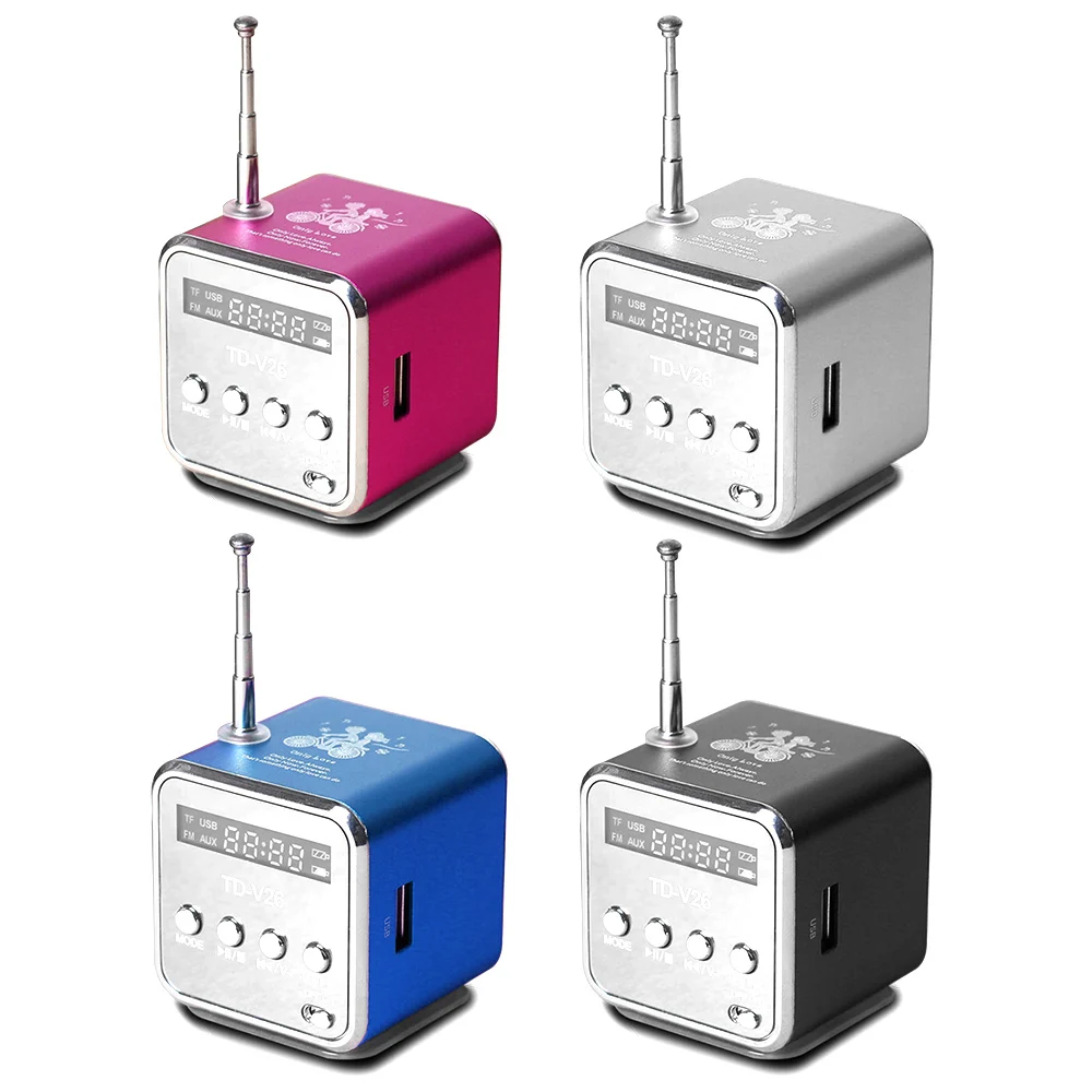 TD V26 Mini Radio Receiver Digital Portable Radio FM with USB Spearkers for PC Phone Mp3 Music Player Support SD/TF Card|Radio| - AliExpress