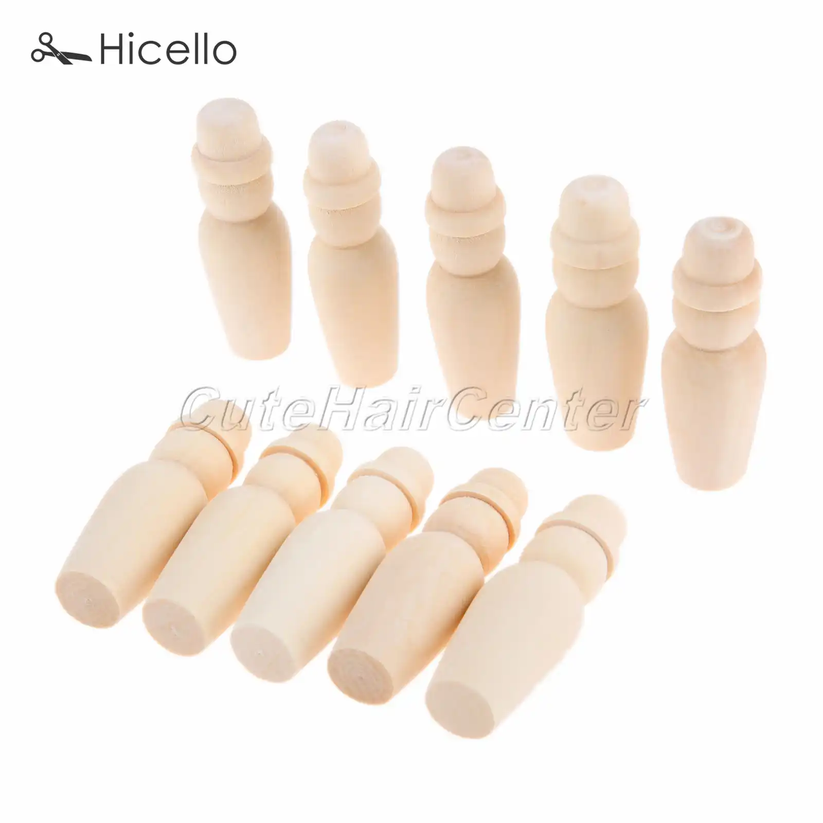 unpainted wooden peg dolls