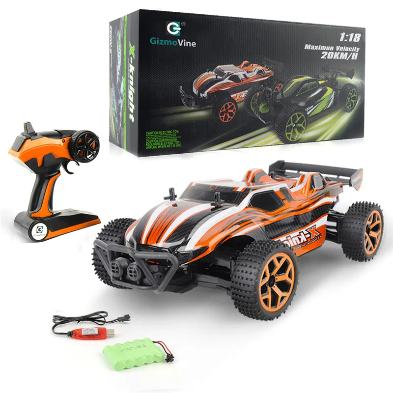 GizmoVine RC Автомобиль 2,4G Байк 4WD Электрический 20 км/час с высоким уровнем Скорость Внедорожник Багги для езды по машины Модель RTR oyuncak игрушки для детей - Цвет: Оранжевый