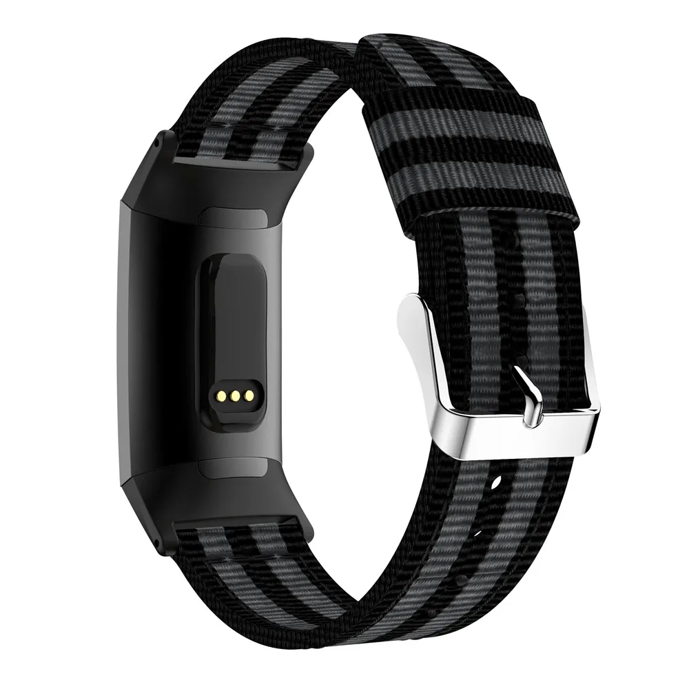 Замена для Fitbit Charge 3 Band нейлоновый текстильный ремень полоса Сменные Смарт-часы для фитнеса с нержавеющей для Charge3