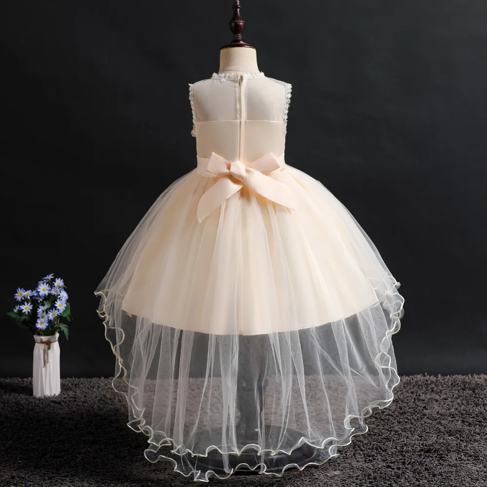 Новое платье; свадебное платье для девочек; одежда без рукавов для маленьких девочек; вечерние платья для девочек на свадьбу и День рождения; платье принцессы с юбкой-пачкой