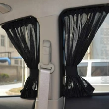 2 шт. УФ-защита Шторки автомобильные для спереди Солнцезащита боковых стёкол автомобиля Защита от солнца Тенты Салонные аксессуары авто стиль черный