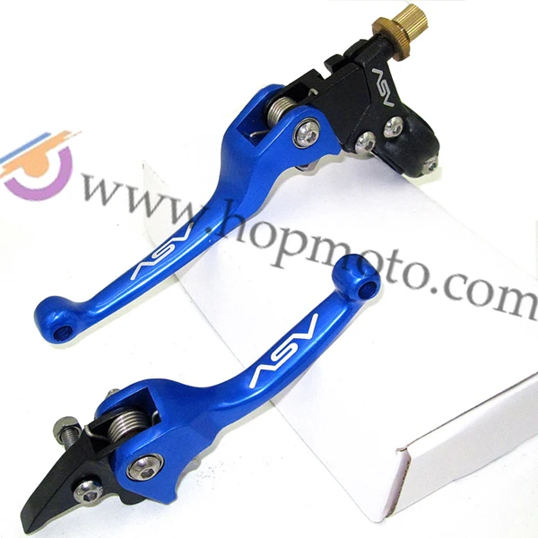 

ASV Clutch and Brake Folding Lever Fit Most Of Motorcycle Dirt Pit Bike Motorcross CRF KLX YZF RMZ Free Shipping Blue Colour