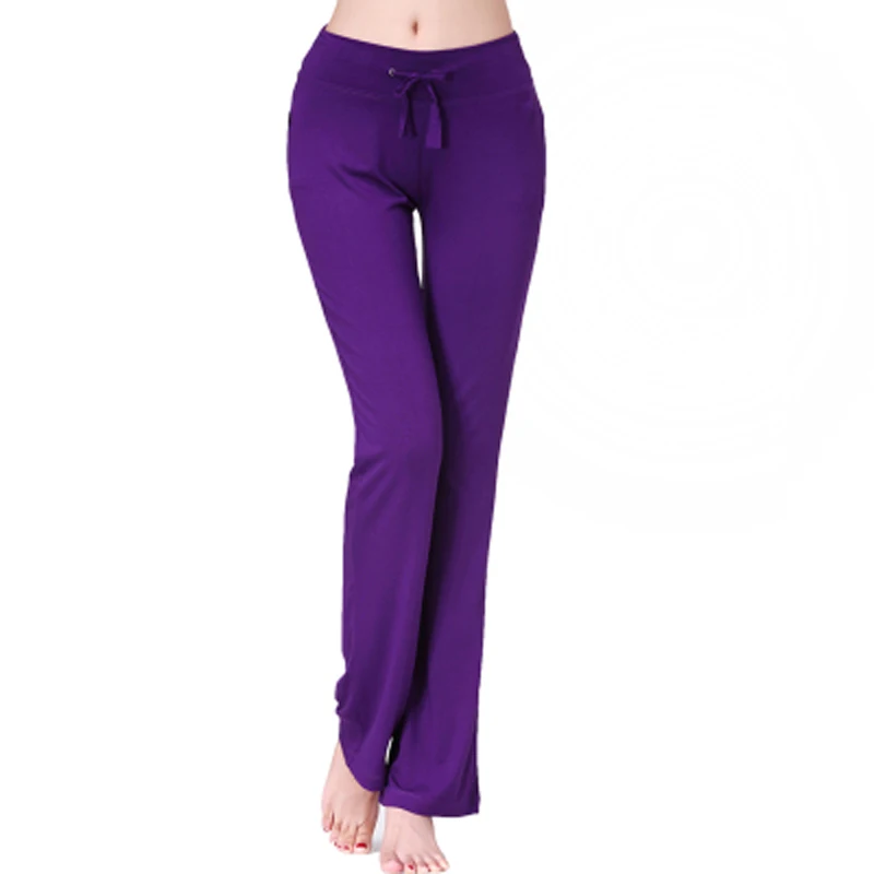 Women Loose Yoga Pants Loose Breathable Wide Leg Running Pants Women Solid Yoga Leggings High Waist Sport Leggings Female