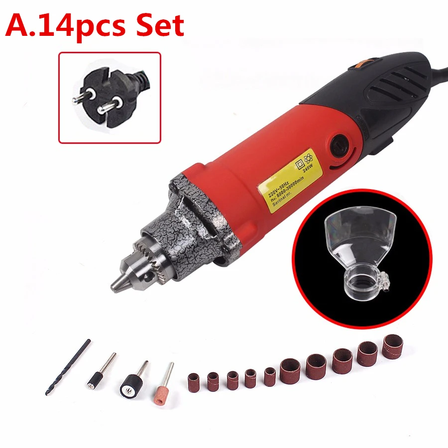 

240W Electric Rotary Tool Variable Speed Multi-function Mini Drill Dremel Carving Pen Accessories Power Tools Factory price