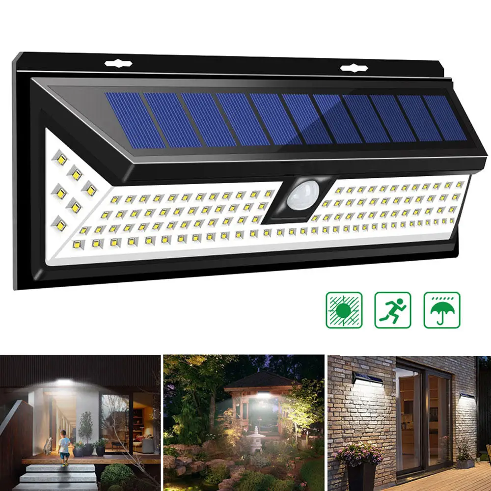 

LED Solar Wall Lights PIR Motion Sensor Security Waterproof Wide Angle Lighting Outdoor Garden Separable 3 modes Wall lamp