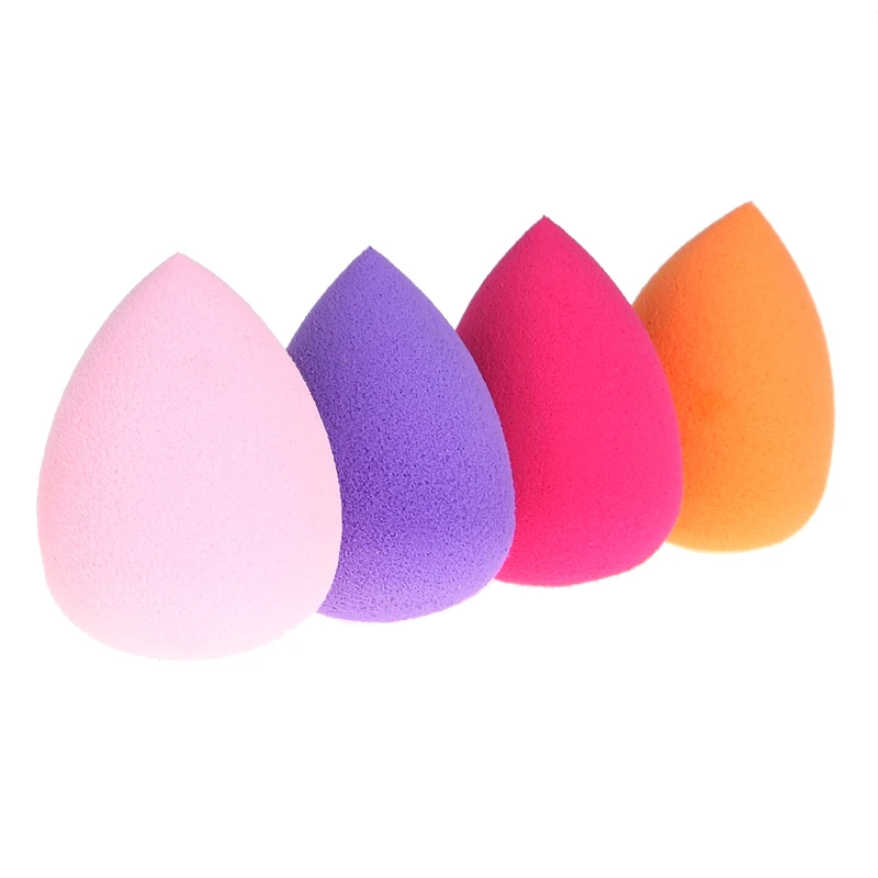 4Pcs Mini Waterdrop Makeup Foundation Sponge Puffs Powder Liquid Cream