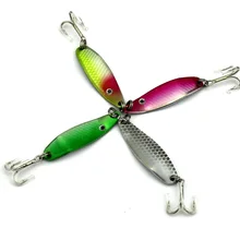 50 шт. металлические блестки жесткая блесна ложка рыболовные приманки 6,5 г 5 см рыболовные приманки воблер наживка-окунь рыболовные снасти