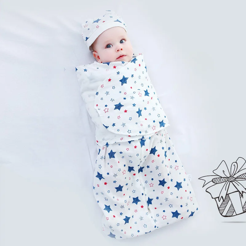 Neonatal sleeping bag,Anti-jump gauze wrapped towel for infants and young children,Baby kick-proof quilt