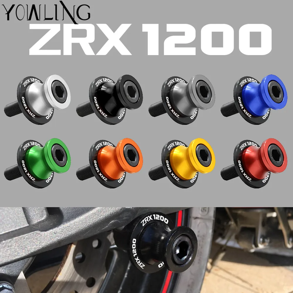 

Motorcycle Stand Screws CNC Swingarm Swing Arm Sliders Spools For Kawasaki ZRX1200 ZRX1200R ZX-12R Ninja 650 Ninja250 300 Z800