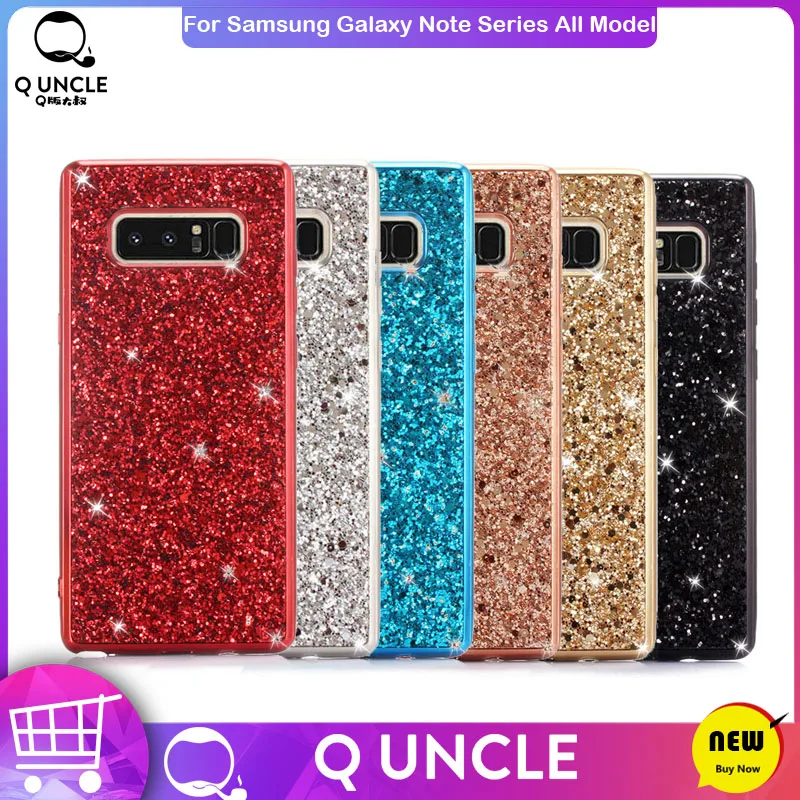 

Silicone Bling Glitter Crystal Sequins Phone Case for Samsung Galaxy Note 10 9 8 7 5 4 Back Cover For Samsung Note 9 Note 8