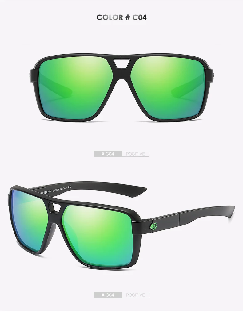 DUBERY, Винтажные Солнцезащитные очки, поляризационные, мужские солнцезащитные очки, для мужчин, UV400, оттенки, для вождения, черные, очки, мужские, 8 цветов, модель 167 - Цвет линз: NO4
