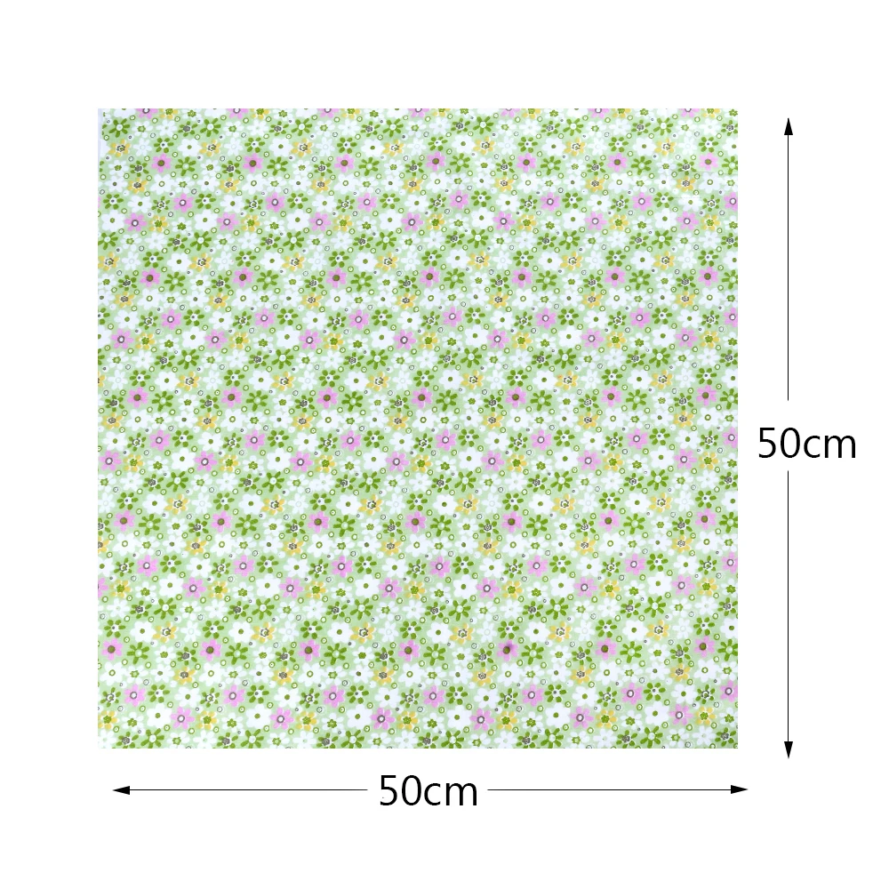 Dozzlor 6/7 шт. 50x50 см Ассорти тканевый Комплект квадраты наборы тканей не повторяются с принтовым дизайном и надписью «Цветочный из хлопчатобумажной ткани для шитья