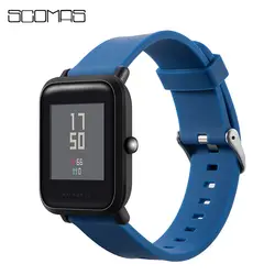 SCOMAS силиконовые Amazfit Bip ремешок заменить ремешок для Xiaomi Huami Amazfit браслет для Huami Amazfit Bip бит ремешок