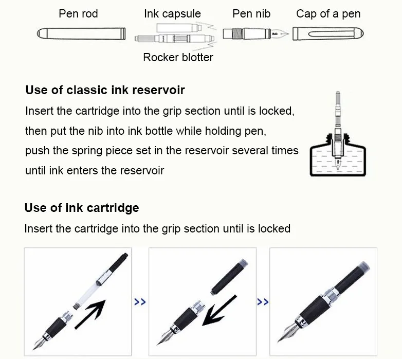 Перьевая ручка Jinhao 0,38 мм перо полный корпус ручки бизнес подарок письмо каллиграфия Товары для офиса