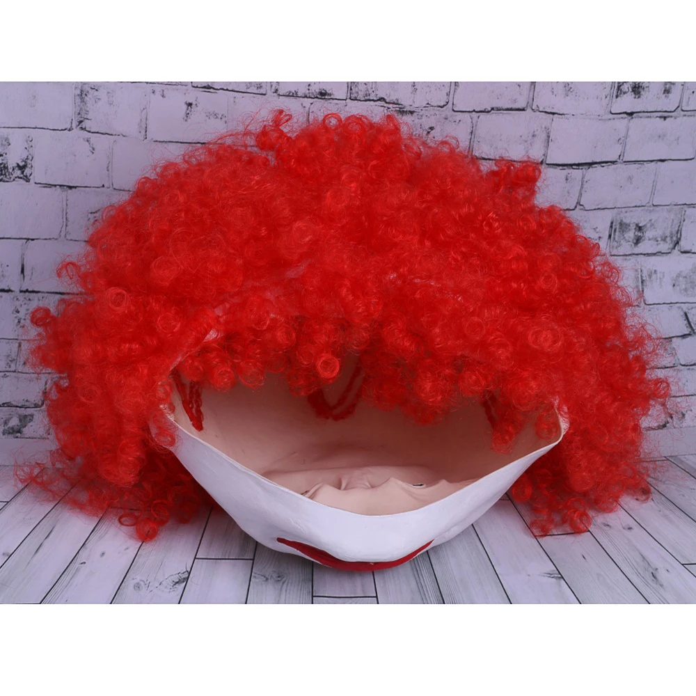 Movie Stephen King's It Mask Pennywise Mask Cosplay Masks Red Hair Clown Joker Halloween (1)