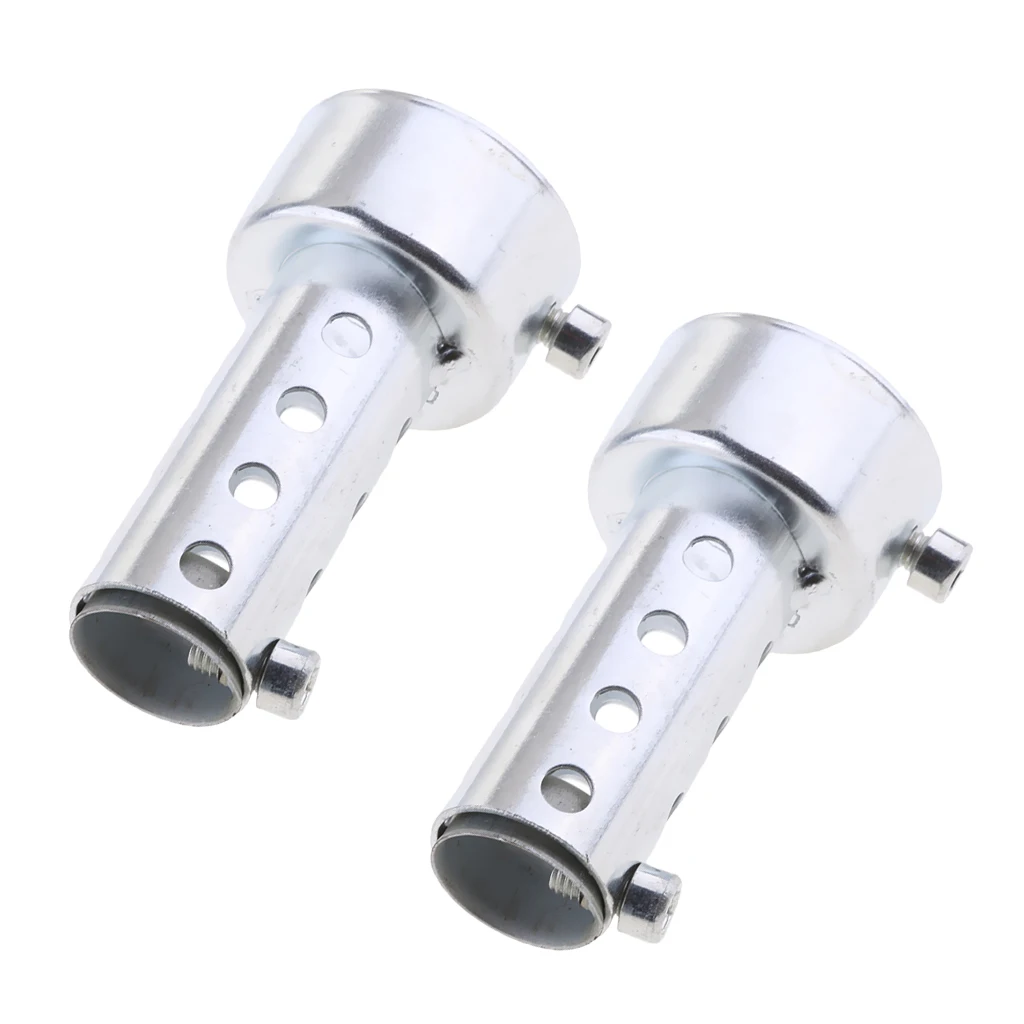 2pcs Universal Motorcycle Muffler Silencer 80mm 3 inch Long (for Round Mufflers Pipes 42mm/1.65inch)