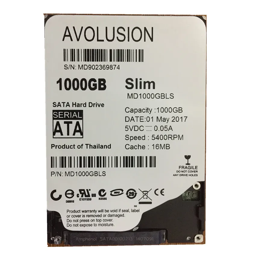 

1000GB 2.5inch 7mm Slim HDD SATA 6Gb/s 5400 RPM 16MB Cache Warranty for 1-year