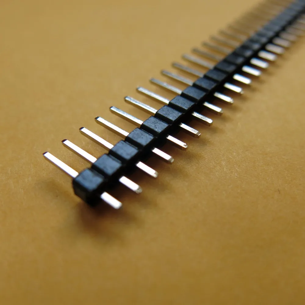 

200Pcs/Lot 40 Pin 2.54mm 1x40 pin Heigth=11.34MM Single Row Male straight male Breakable Pin Header Connector pinheader new