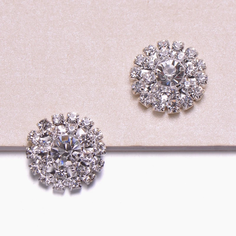 

(J0385) 20mm rhinestone button without loop rhinstone cluster,arch shape,silver or light gold or gold plating