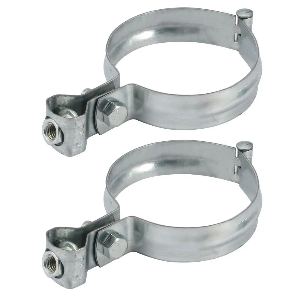 UXCELL 2pcs Iron Zinc Plated Hose Clamps For 76mm Outer Dia Tube Pipe W
