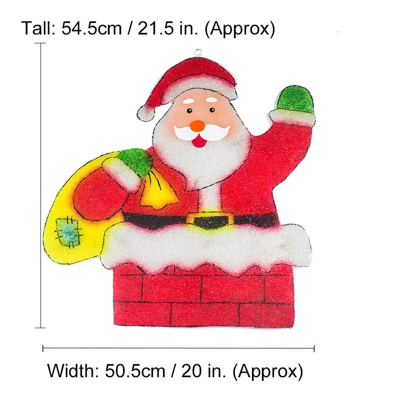 2D motif lights Santa clause - 21.5 in. Tall holiday lights outdoor christmas decoration party xmas lights home decor