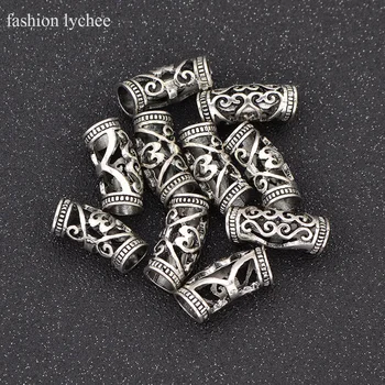 

fashion lychee 10pcs Hair Braid Dread Dreadlock Bead Cuff approx 8mm Hole