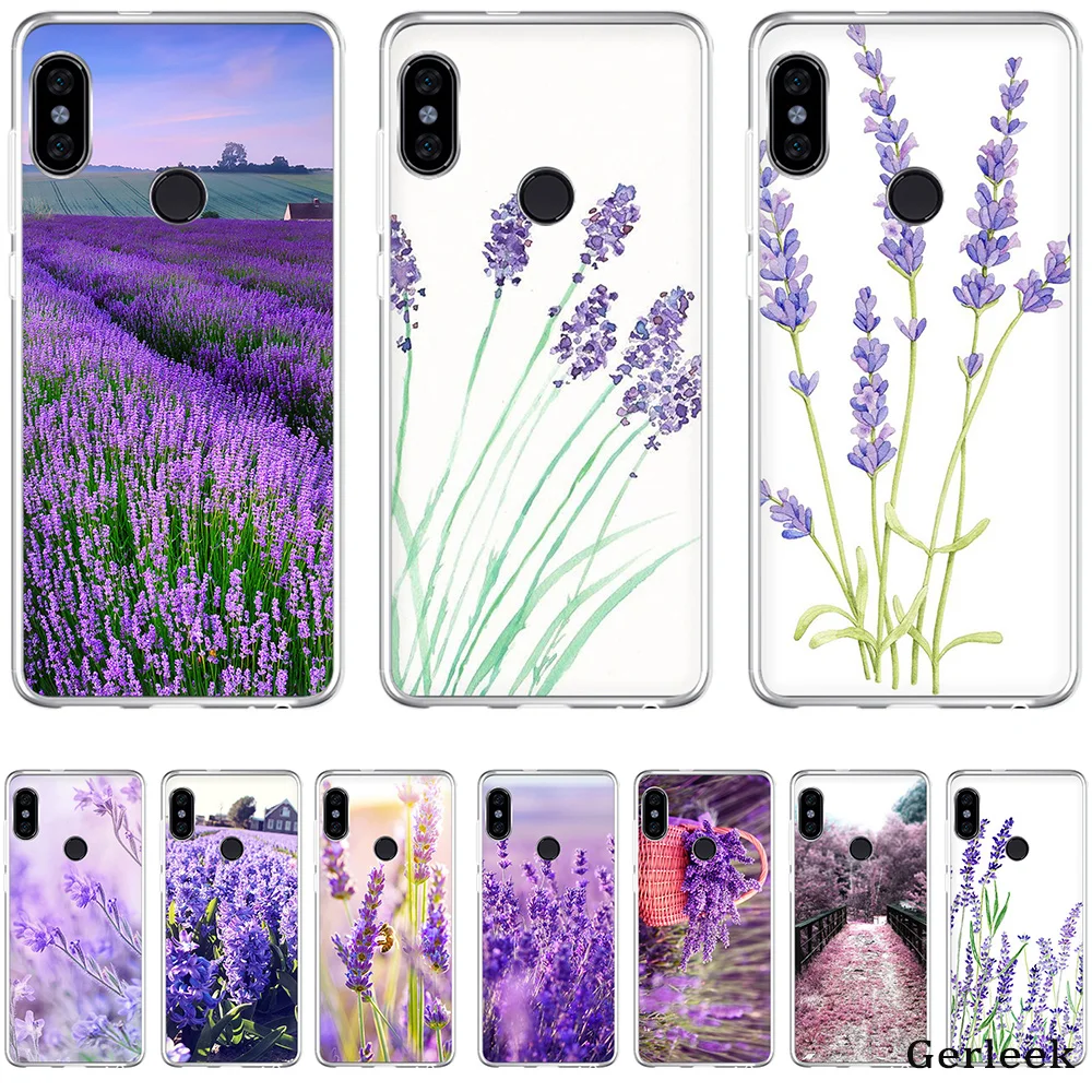 

Soft Tpu Case Simple Lavender Purple Flowers Cover For Xiaomi Redmi Note 4 4A 5A 5 Plus 6 6A Pro S2 Shell