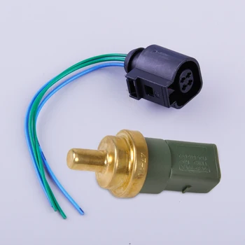 

DWCX 4 Pin Coolant Temperature Sensor w/Clip & Plug Fit for Jetta Golf Passat Beetle AUDI A4 TT 059 919 501 A, 059919501A