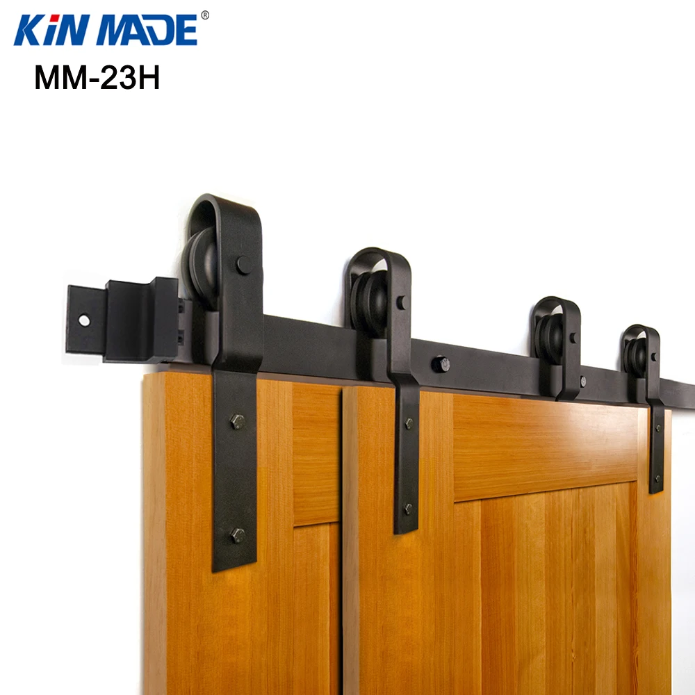 Kinmade Single Track Bypass Sliding Barn Door Hardware Bent Hanger