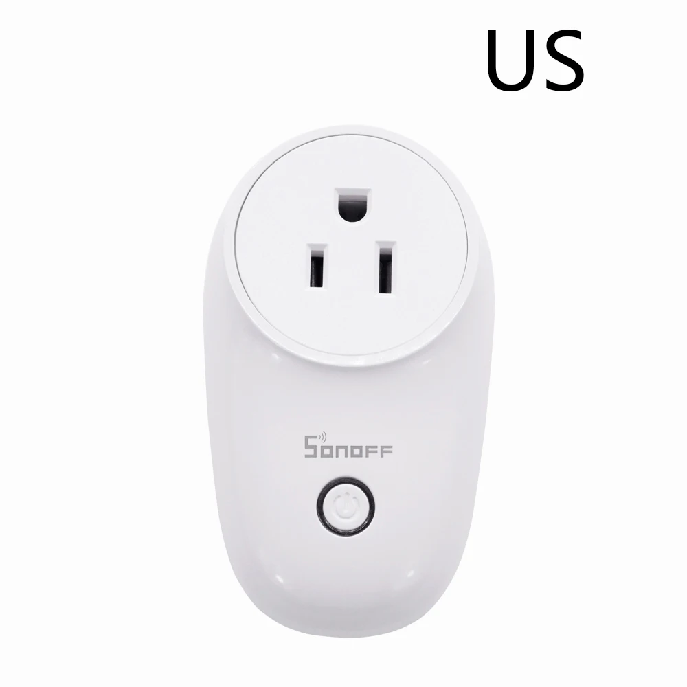 Sonoff S26 Wifi умная вилка EU/UK/US/IL/CH/IT Беспроводная вилка умный дом выключатель питания розетка работает с Alexa Google Assistant - Комплект: US Plug
