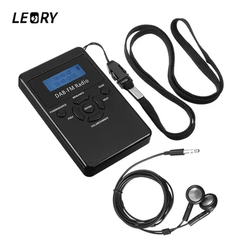 

LEORY Portable Mini DAB Frequency Modulation Bands Radios Digital LED Display FM Radio Receiver Signal Processing With Earphone