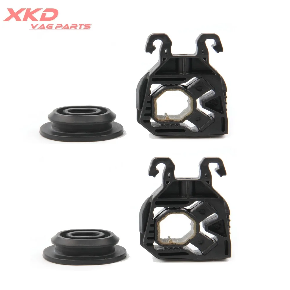 Black Lower Amp Upper Radiator Mount Bracket Set For Vw Golf