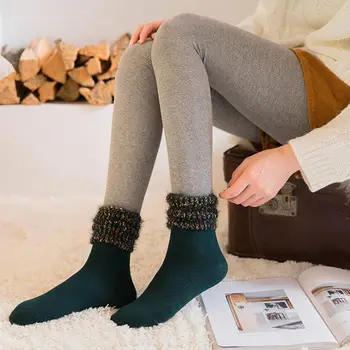 

1 Pair Hot Sale 5 colors Shiny Long Socks Autumn winter Stitching Boot Socks New Fashion Glitter Silver Flanging in Tube Socks