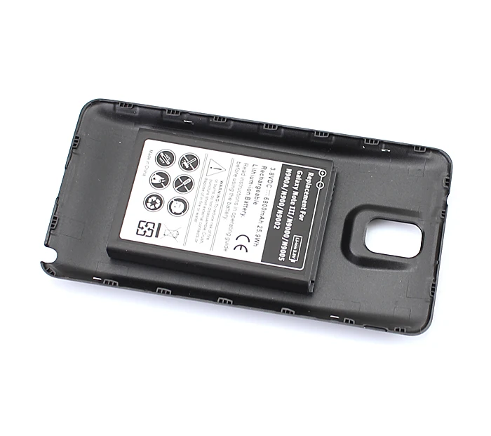 Note3 6800mAh аккумуляторная батарея для samsung Galaxy Note 3 N9000 N9005 N900A N9002 N900 расширенная батарея+ черный чехол-накладка